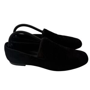 Vince Bray Velvet Black Loafers Preppy Academia Classic size 9